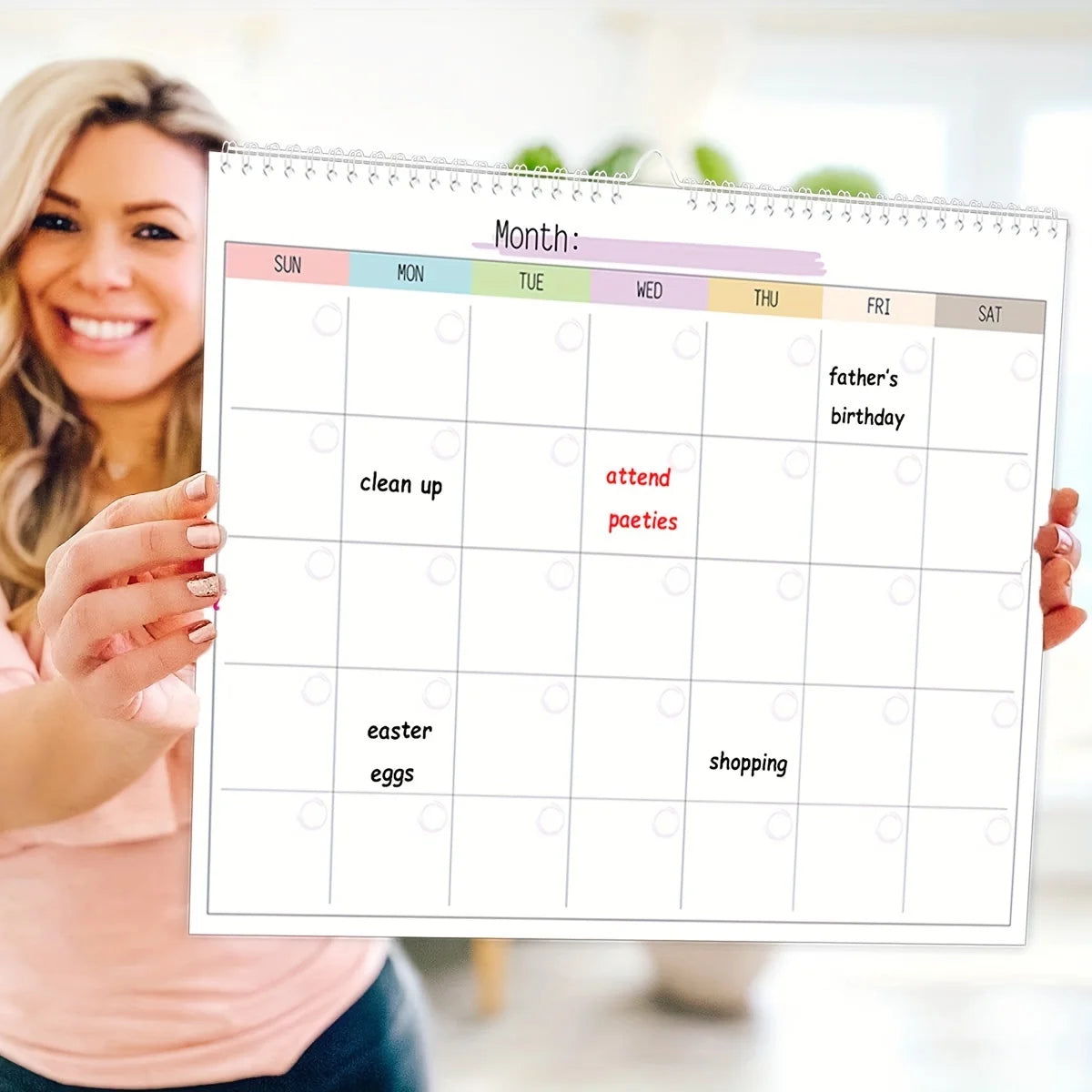 Unmarked Blank Monthly Calendar Large Calendar Monthly Planner Notebook Used For Home Office Classroom School Calendar Planners
