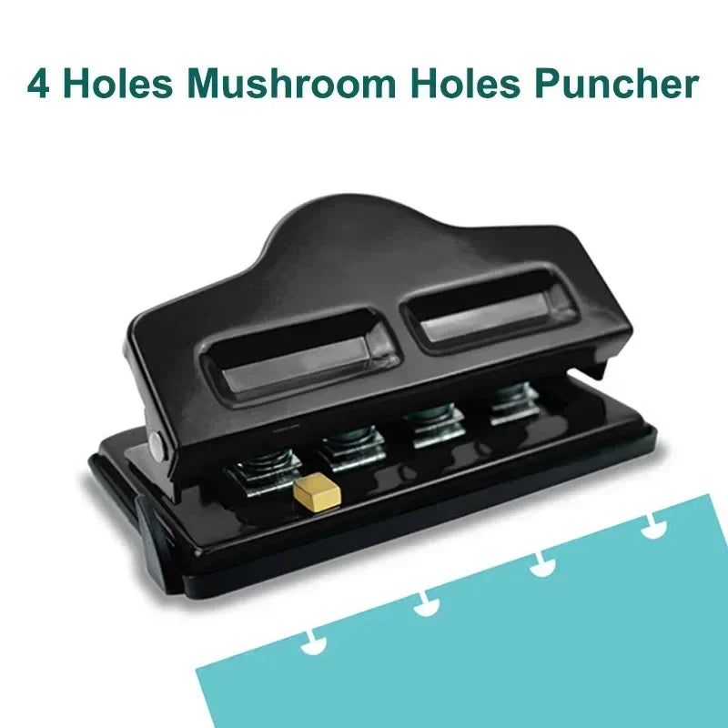 Fromthenon 4 Holes Mushroom Holes Puncher A4 A5 A6 A7 Loose Leaf Notebook Planner Journal Punch Tool Office Stationery Supplies