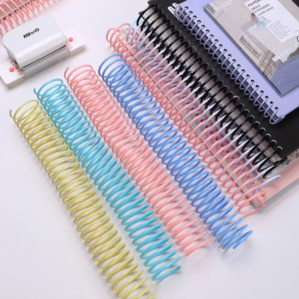 8pcs 16mm 35mm Colorful Loose Leaf Binding Spiral Coils 8colors, Can be Trimmed Arbitrarily for A4 A5 B5 Books NoteBook Binders