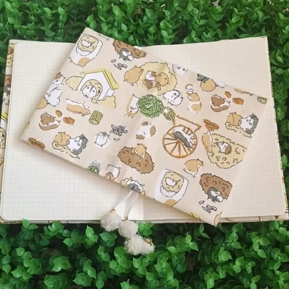 Fromthenon A5 A6 Fabric Hamster Notebook Cover Planner Case Cover Protective Shell Journal Cover Office Stationery Supplies