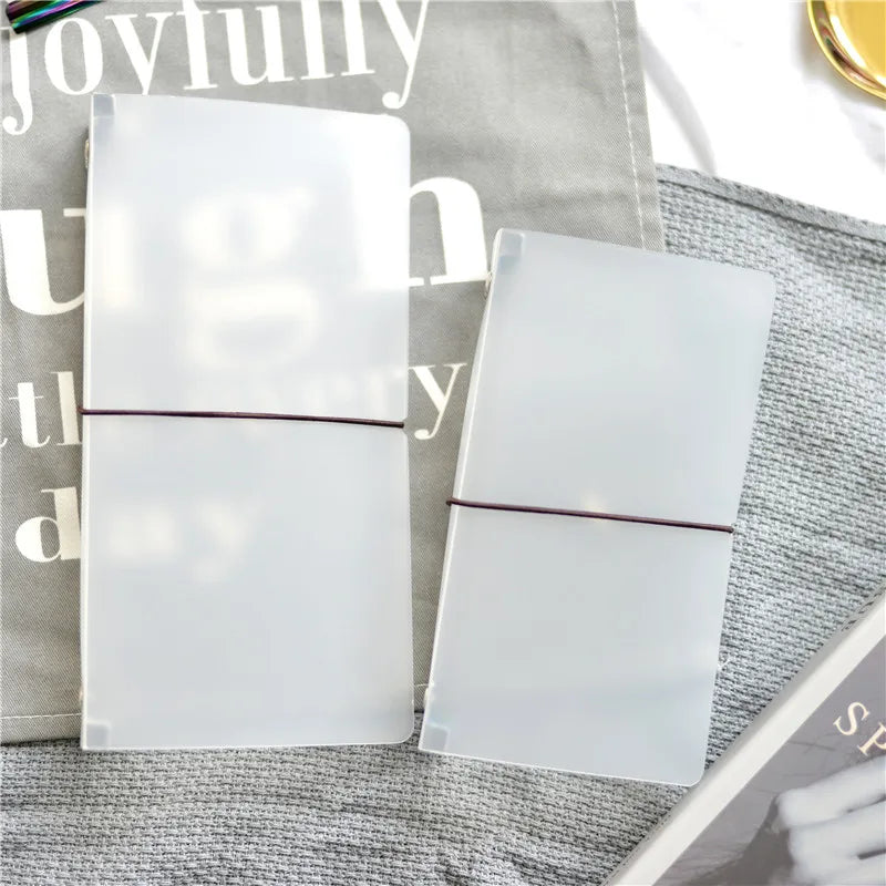 Fromthenon Transparent Traveler's Noteook Shell for Midori Planner Standard Filler Paper Storage Folder Cover School Stationery