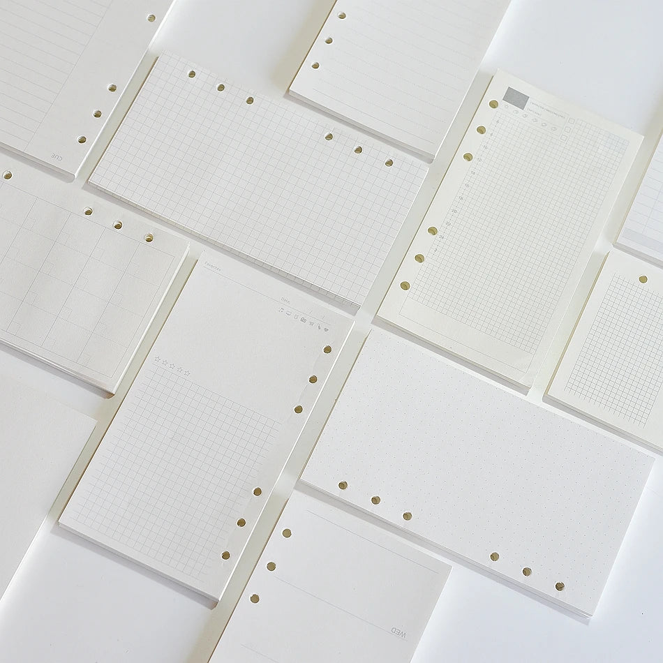 A5 A6 A7 Woodfree Printing Paper Planner Inner Pages For Filofax Creative Office Notebook Spiral Filler Papers Binder Inner Page