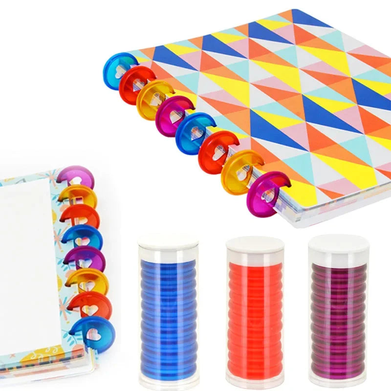 32mm Mushroom Hole Binding Ring Plastic Buckle Loose-leaf Notepad Discbound Planner Notebook Discs Binders Office Supplies