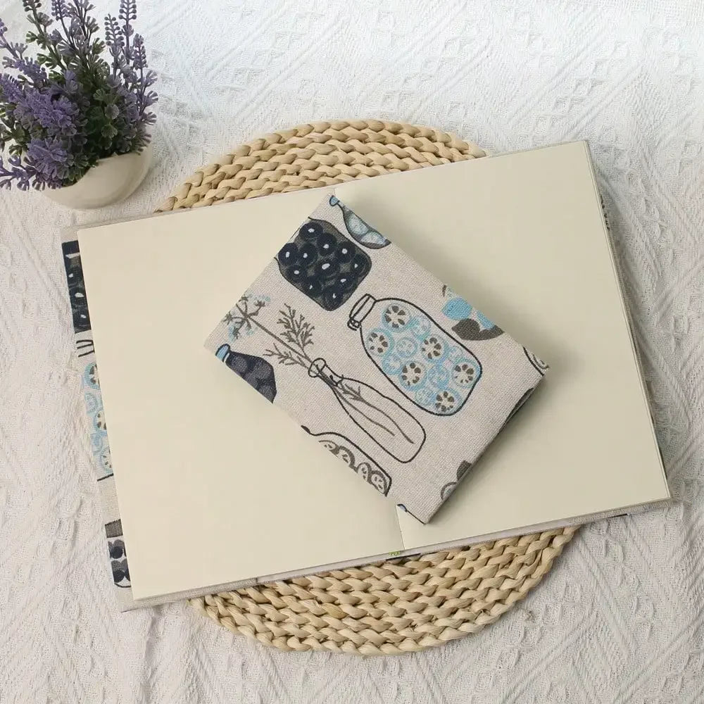 Fromthenon A5 A6 Fabric Bottle Notebook Cover Planner Case Cover Protective Journal Cover Protector Office Stationery Supplies